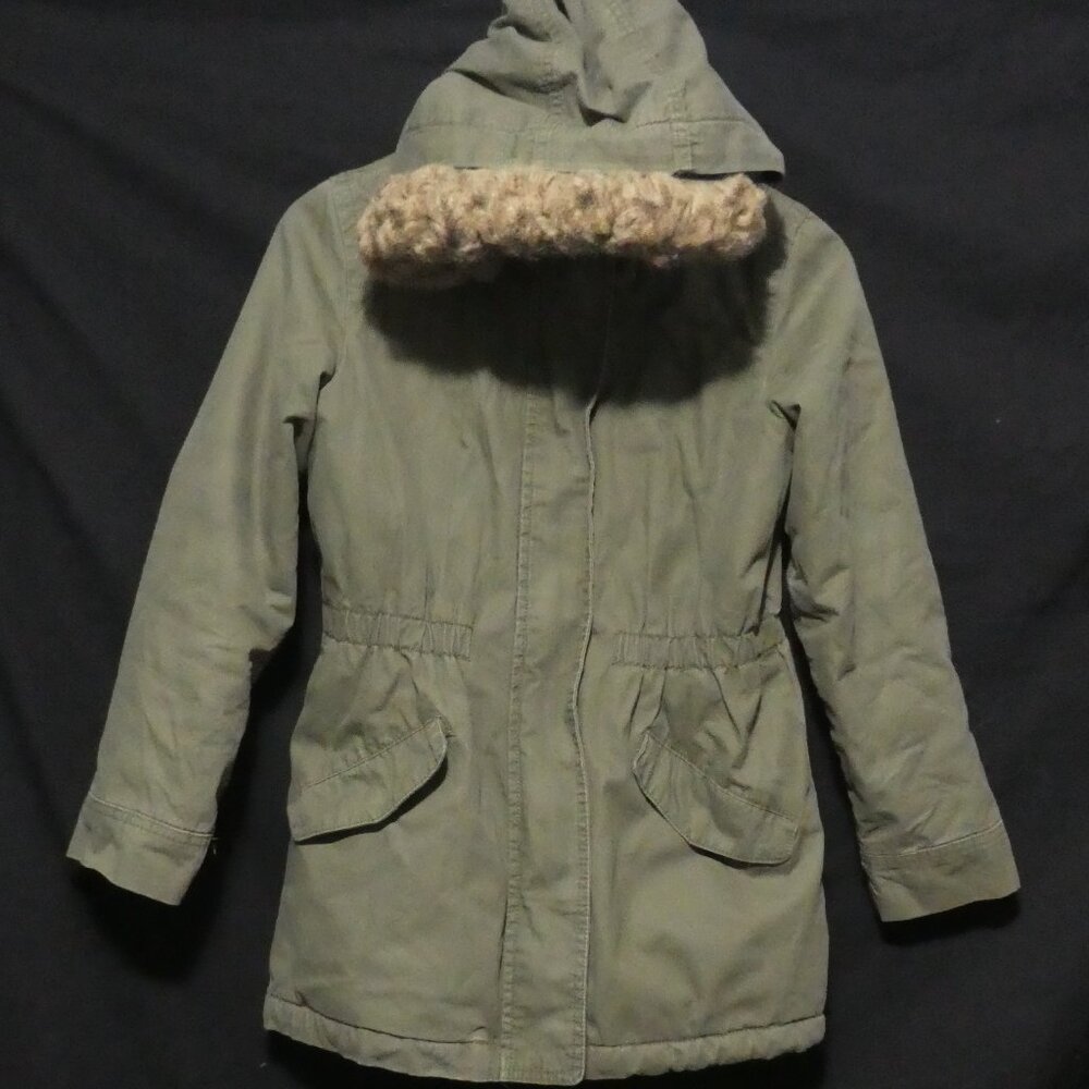GAP KIDS | xl - extra large regular | Hooded Olive Green Sherpa Lined Parka